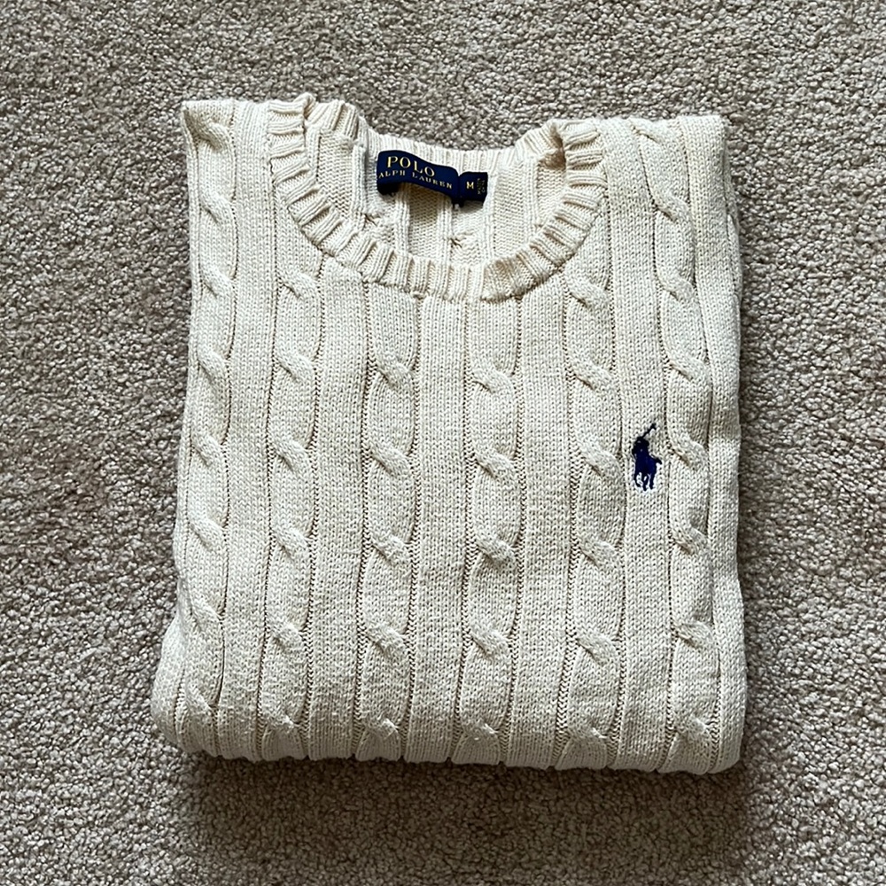 Women Ralph Lauren Cable-Knit Cotton Sweater